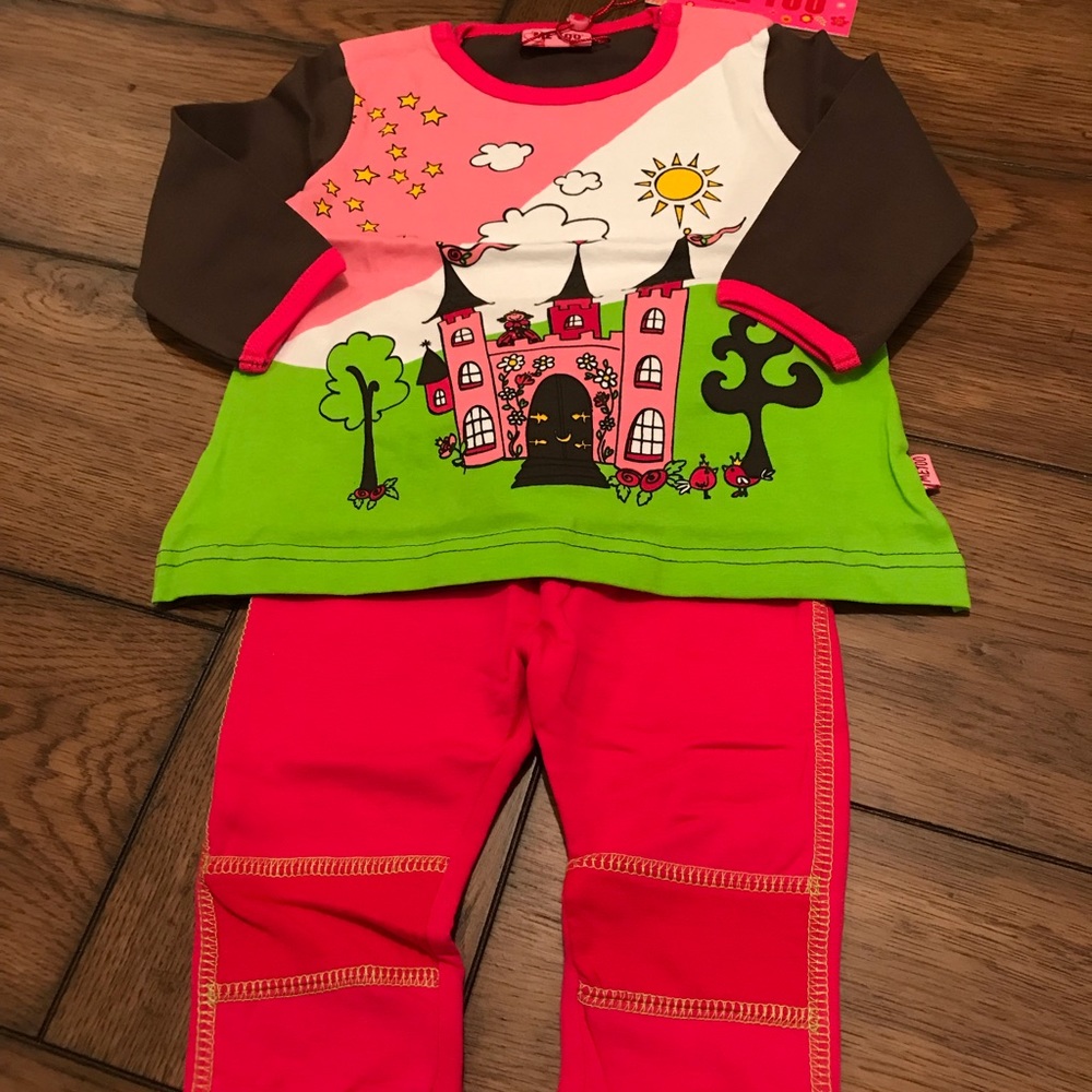 Me Too Baby Girl Top and Pants Set 9-12 months